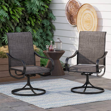 Slingback swivel patio discount chairs